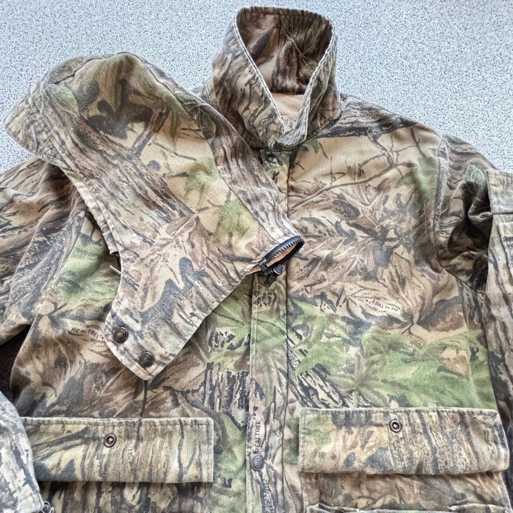 10X Realtree Camo Jacket Mens M Made in USA Insulated Hunting Outdoor Coat Hood - Picture 3 of 16